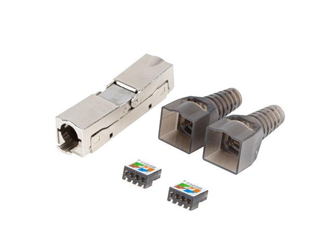 Conector De Rede Lanberg, Plugue, Tomada Rj45 Para Hub Cat 6a Ftp, Sem Necessidade De Ferramentas.