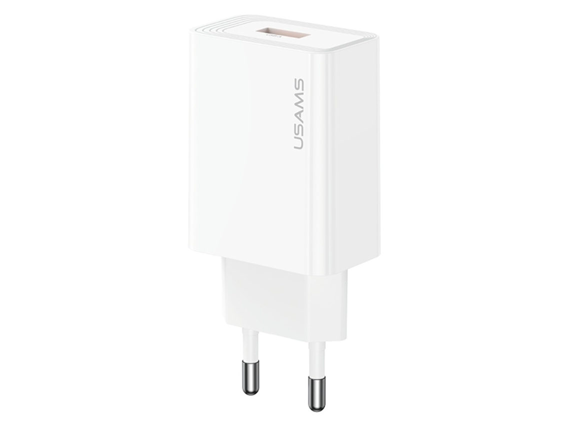 Adaptador De Cargador Rápido Usams Cc324 T69 Qc De 18 W, Cargador De Pared De Amplio Voltaje Con Carga Rápida, Enchufe Europeo.