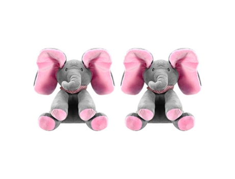 Brinquedo de elefante Trumpy 2x cor rosa Mormark bebê elefante de pelúcia