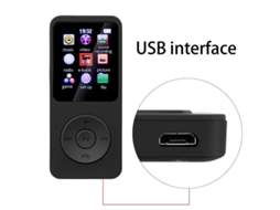 Player MP3 MP4 YURU com Bluetooth, FM, alarme, pedômetro, e-book, reprodução de música, áudio, vídeo