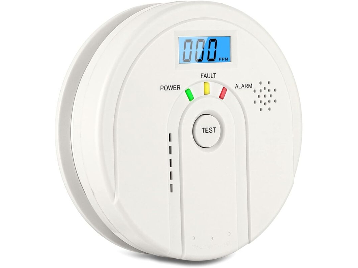 Alarme De Monóxido De Carbono 85 Db, Detector De Co Com Visor Lcd