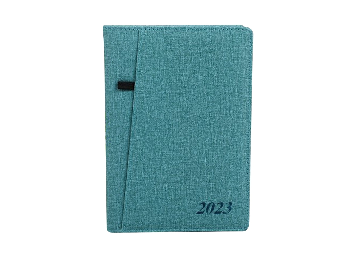 Caderno De Trabalho Em Espanhol Com Marcadores De Largura Dupla, Duas Faces, Brilho Azul E Verde