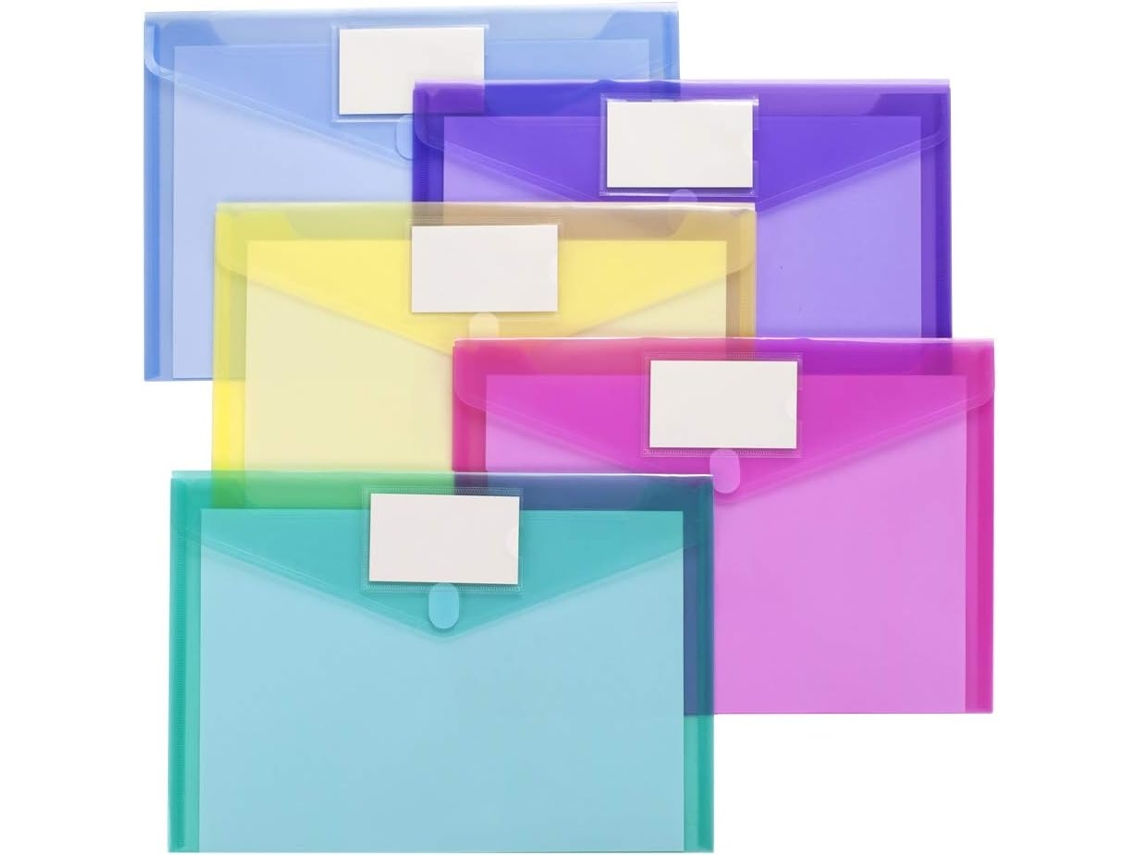 Pacote com 10 Envelopes Plásticos Transparentes para Documentos BRILVIBERA