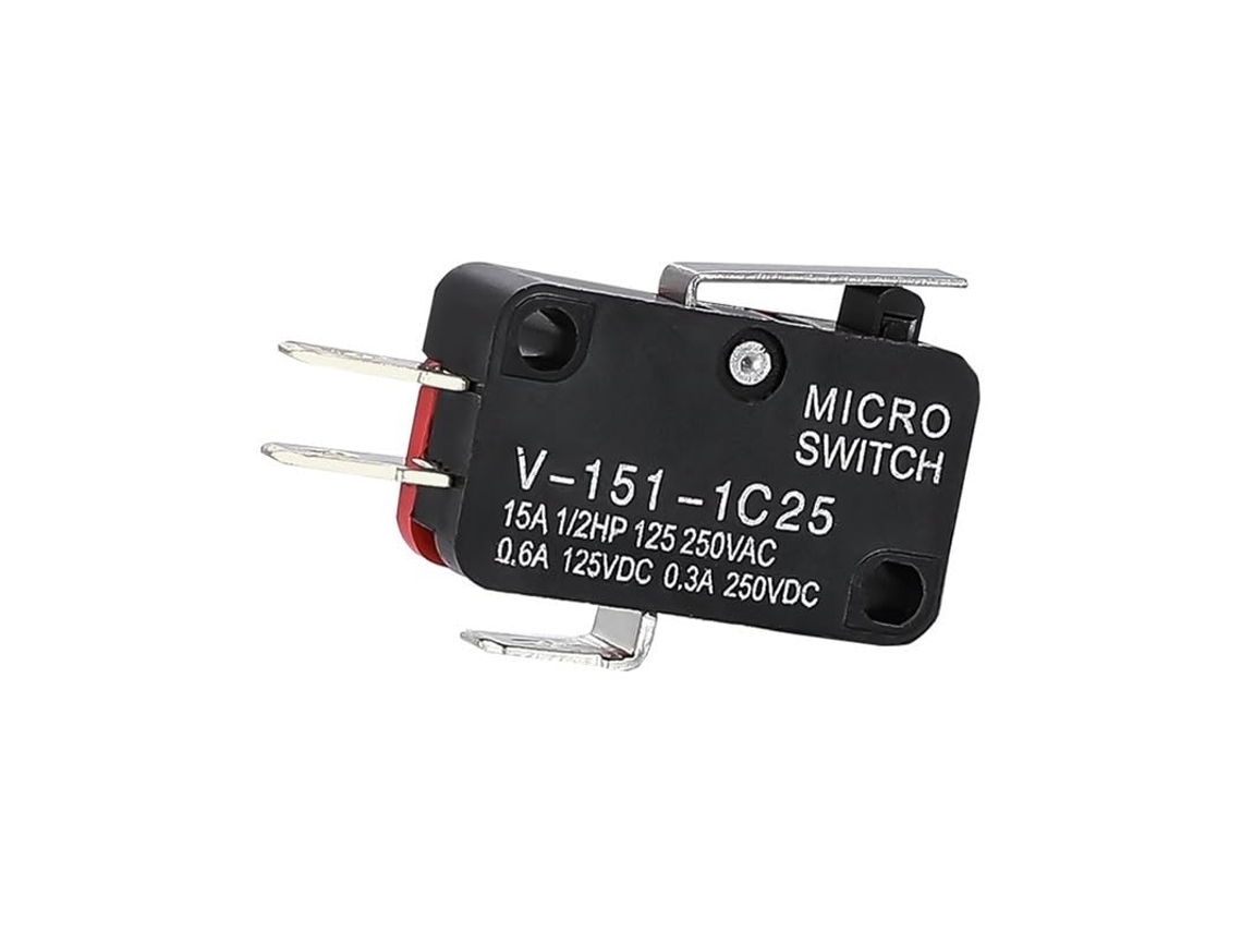 10 Unidades V 151-1c25 Spdt 1na 1nf Microinterruptor De Limite Com Braço Alavanca Reto Curto E Dobradiça