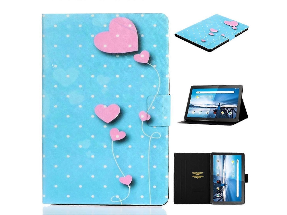 Capa De Couro Com Aba Horizontal E Desenho Colorido Para Lenovo Tab M10 Tb-x605f / X505, Com Suporte E Compartimento Para Cartão.