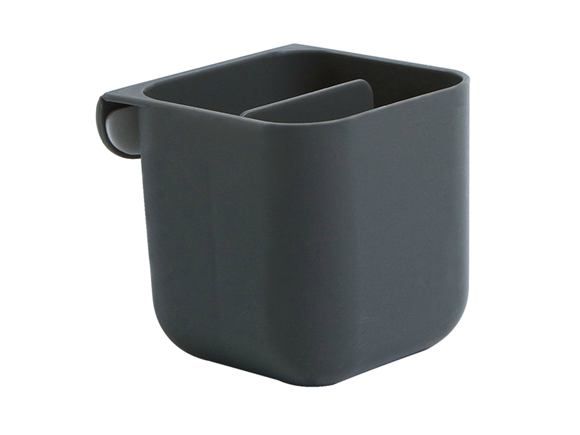 Recipiente de armazenamento para canetas de tela pp organizador de mesa fixável cinza com marca