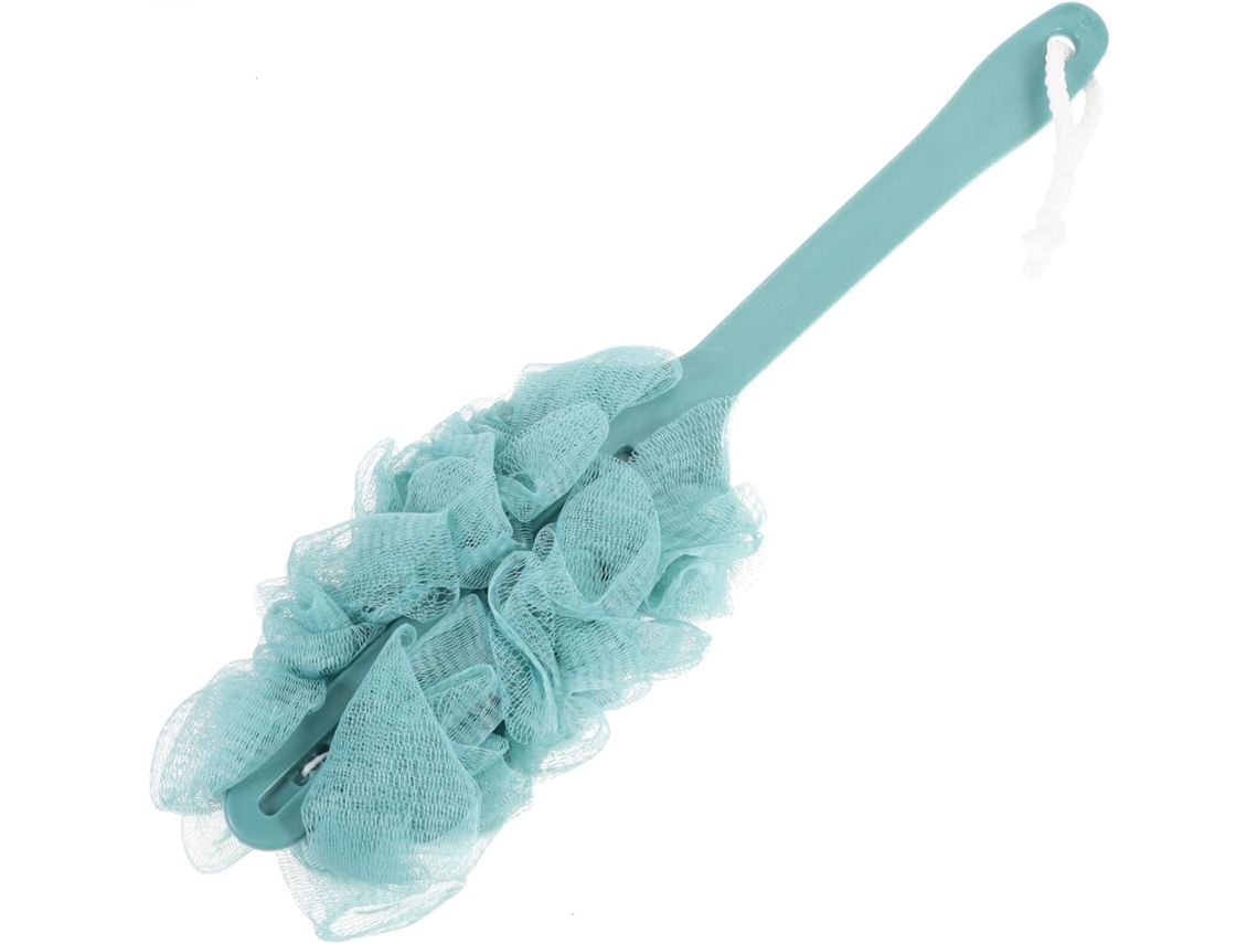 Escova De Banho Beaupretty Com Cabo Longo E Malha Nylon Densa Para Limpeza Das Costas Do Corpo, Esponja Macia E