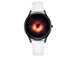 Reloj De Pulsera De Cuarzo Para Hombres De Moda Casual Con Dial Pu Y Aleación Blanco