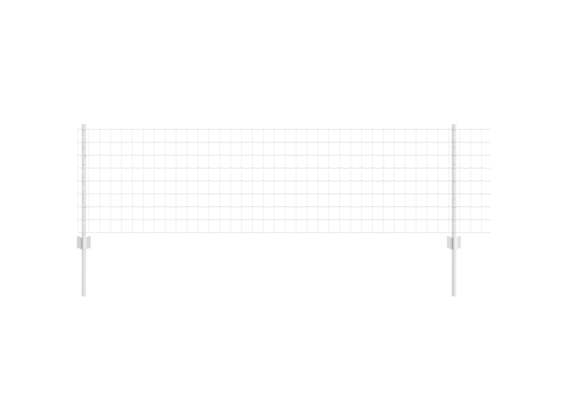 Conjunto 1 Barreira Externa Vidaxl Prateado Aço (25 X 0,6 M)