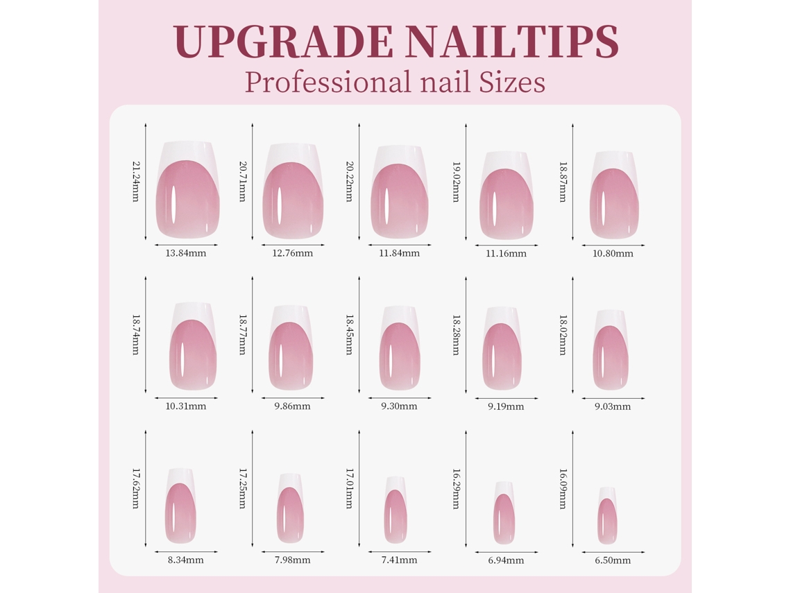 Dicas De Unhas De Gel Francês Com Base E Primer Pré-aplicados, 15 Tamanhos, 9 Cores, Unhas Falsas Soft Gel Para Diy De Nail Art