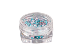 Decoração De Unhas Com Glitter E Paillettes Em Lata Para Manicure (azul+rosa)