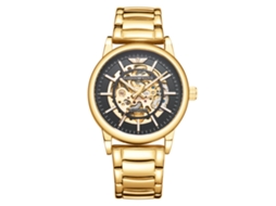Relógio Mecânico Masculino Esqueleto MDUG (dourado e Preto)