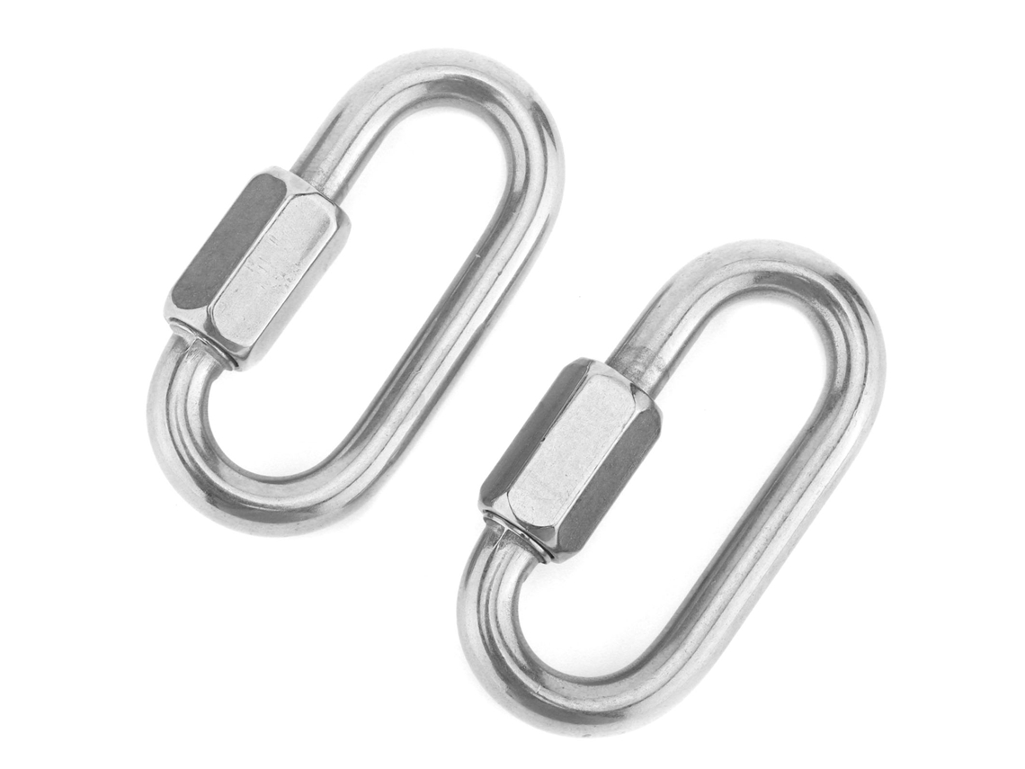 Mosquetão de Segurança Aço Inox M10 com Trava de Parafuso