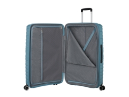 Mala grande azul American Tourister Flytwist, 78 cm, expansível nas 4 rodas