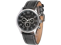 Lurelia Relógio Mecânico Masculino, Automático, Data/calendário, Luminoso, Pele, Vidro Mineral, Resistente À Água