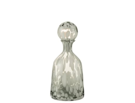 Garrafa com tampa Decorativa Manchas cinza Branco. Media