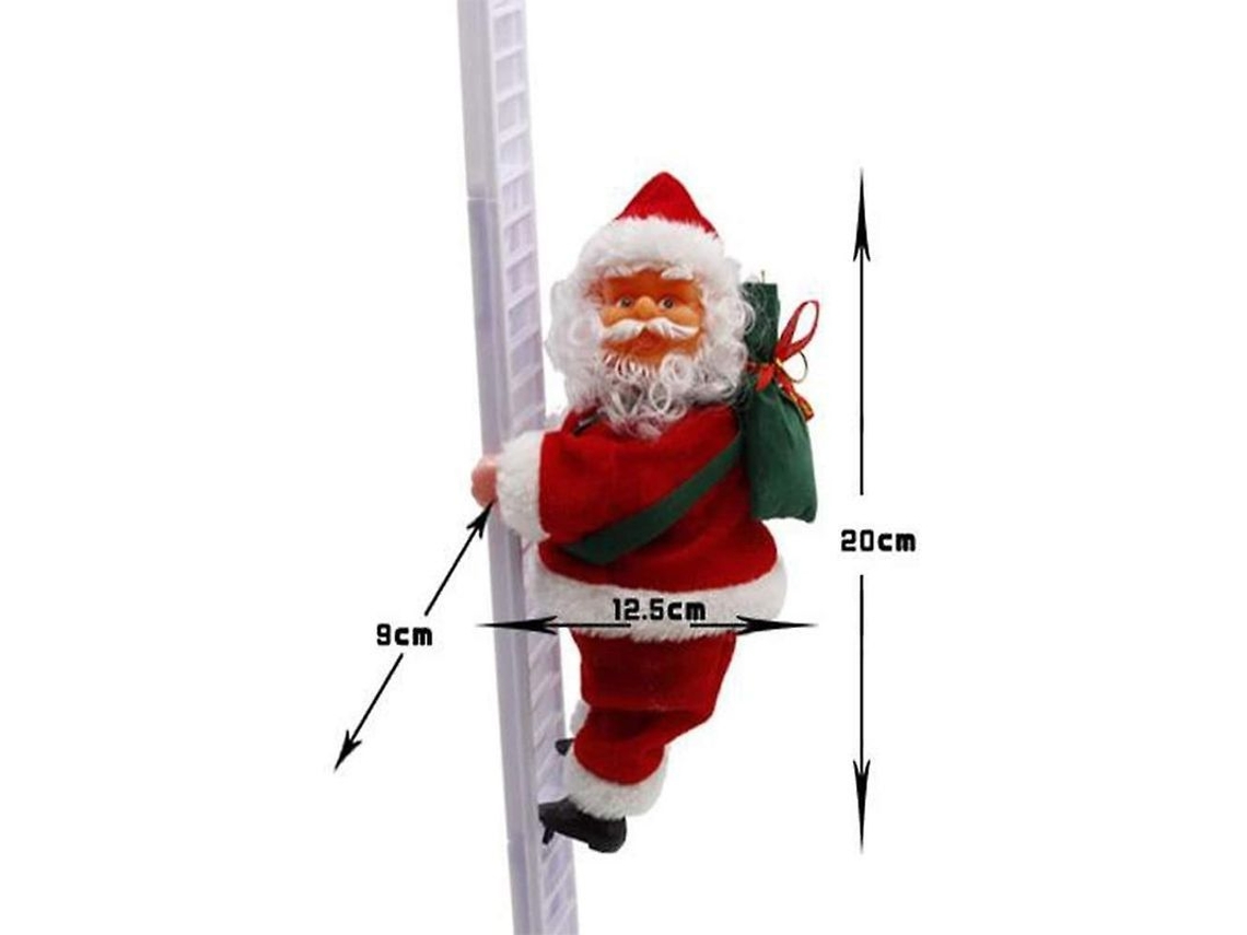 Papai Noel Elétrico Subindo Escada - Decoração de Natal para Ambientes Internos e Externos - Presente Ideal para Crianças