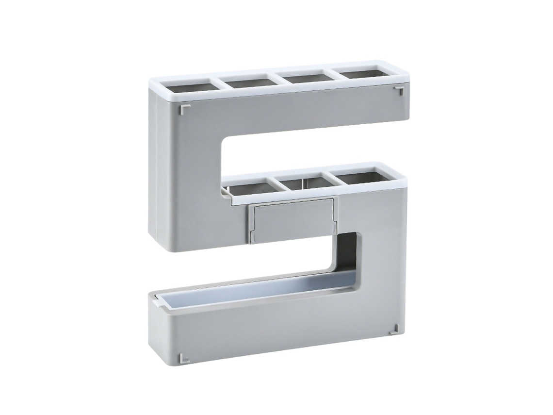 Cesta de Piquenique Dobrável, Plástica, com Alças, para Armazenamento e Compras ao Ar Livre, Branco Leite