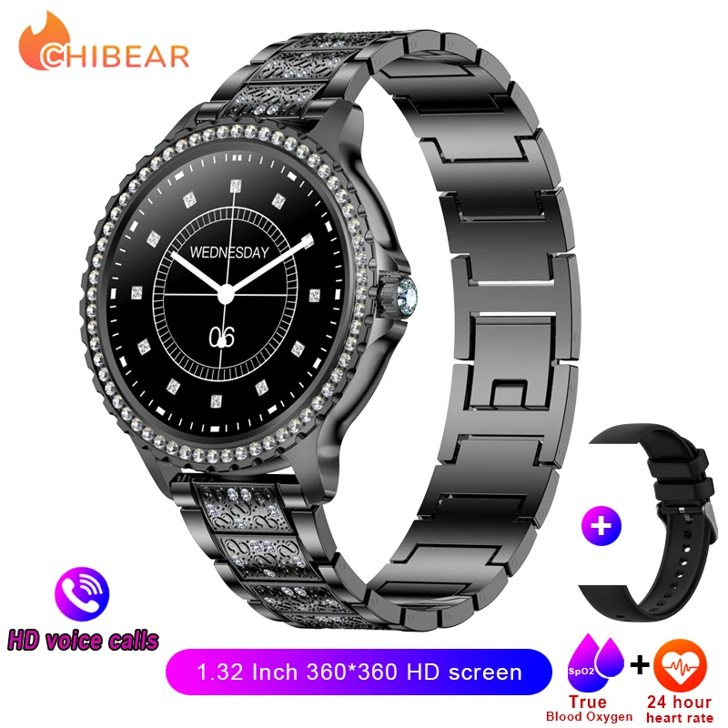 (pulseira De Aço Preta) Smartwatch Com Tela De Alta Definição, Monitoramento De Saúde E Rastreamento De Atividades Físicas Para Ios E Android.