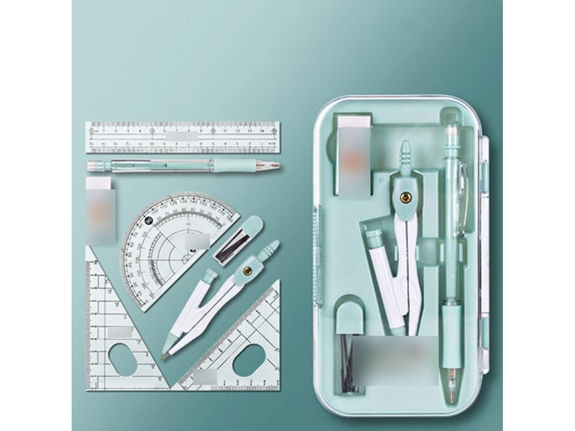Conjunto De Matemática, Transferidor, Compasso, Conjunto Para