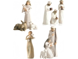 Conjunto De 10 Figuras De Creche Em Resina, Creche De Resina, Decoração De Creche,