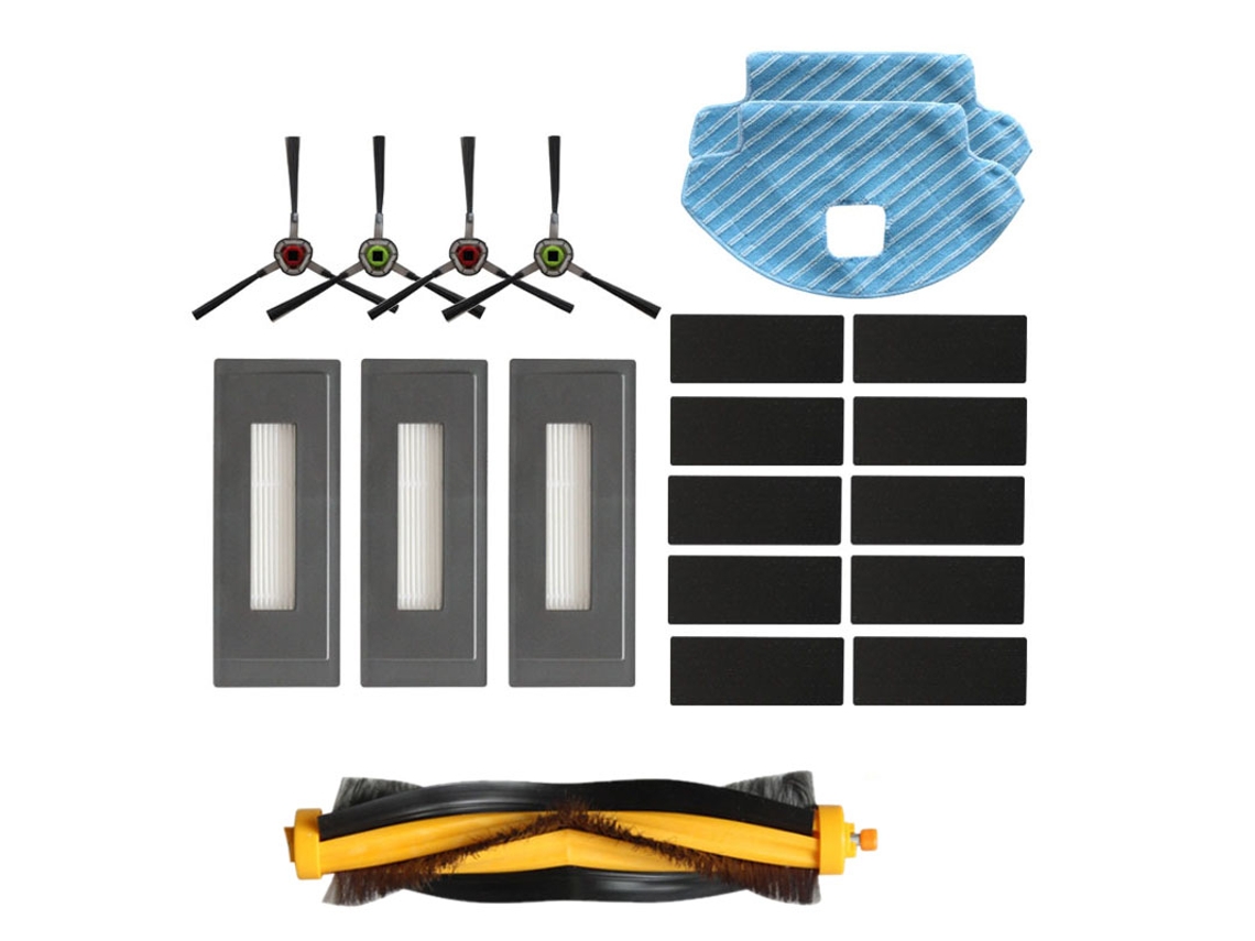 Para ecovacs deebot ozmo 930 acessórios de robô arrebatador, escova lateral principal, filtro hepa, esfregão de pano