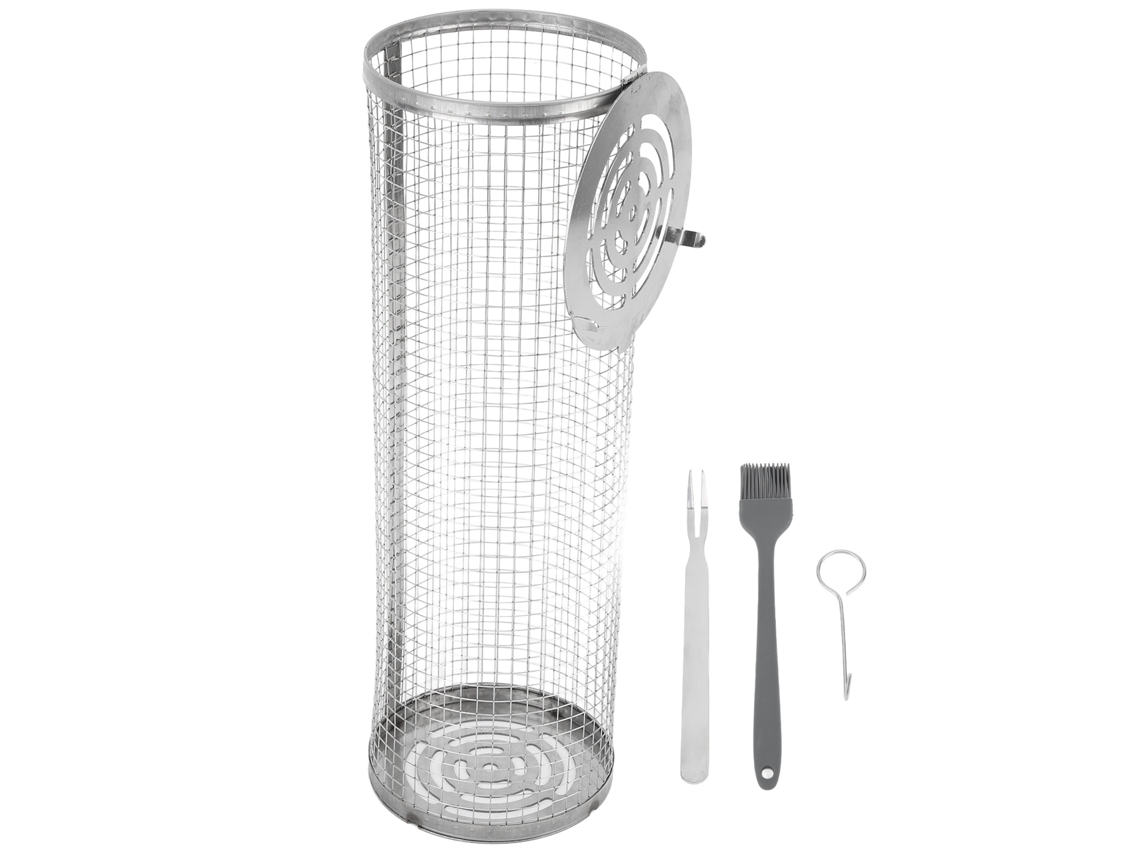 Cesta de Churrasco Inox Antiaderente Reutilizável 12.2in