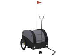 Bike Trailer, Bike Trailers Vidaxl Preto Ferro (68 X 133 X 68 Cm)