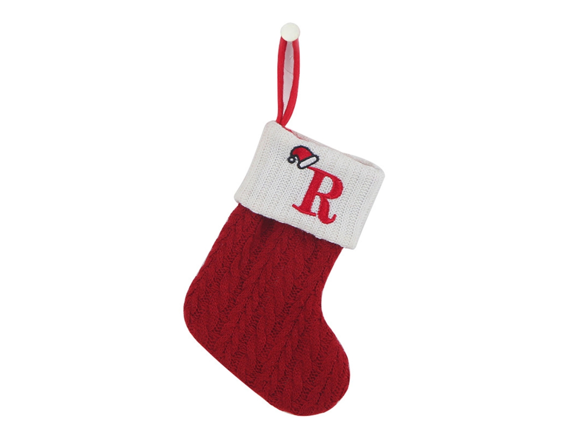 Laxiscreed Meias De Malha De Lã Para Crianças Com Bordado – Presente De Natal Em Saco De Oferta