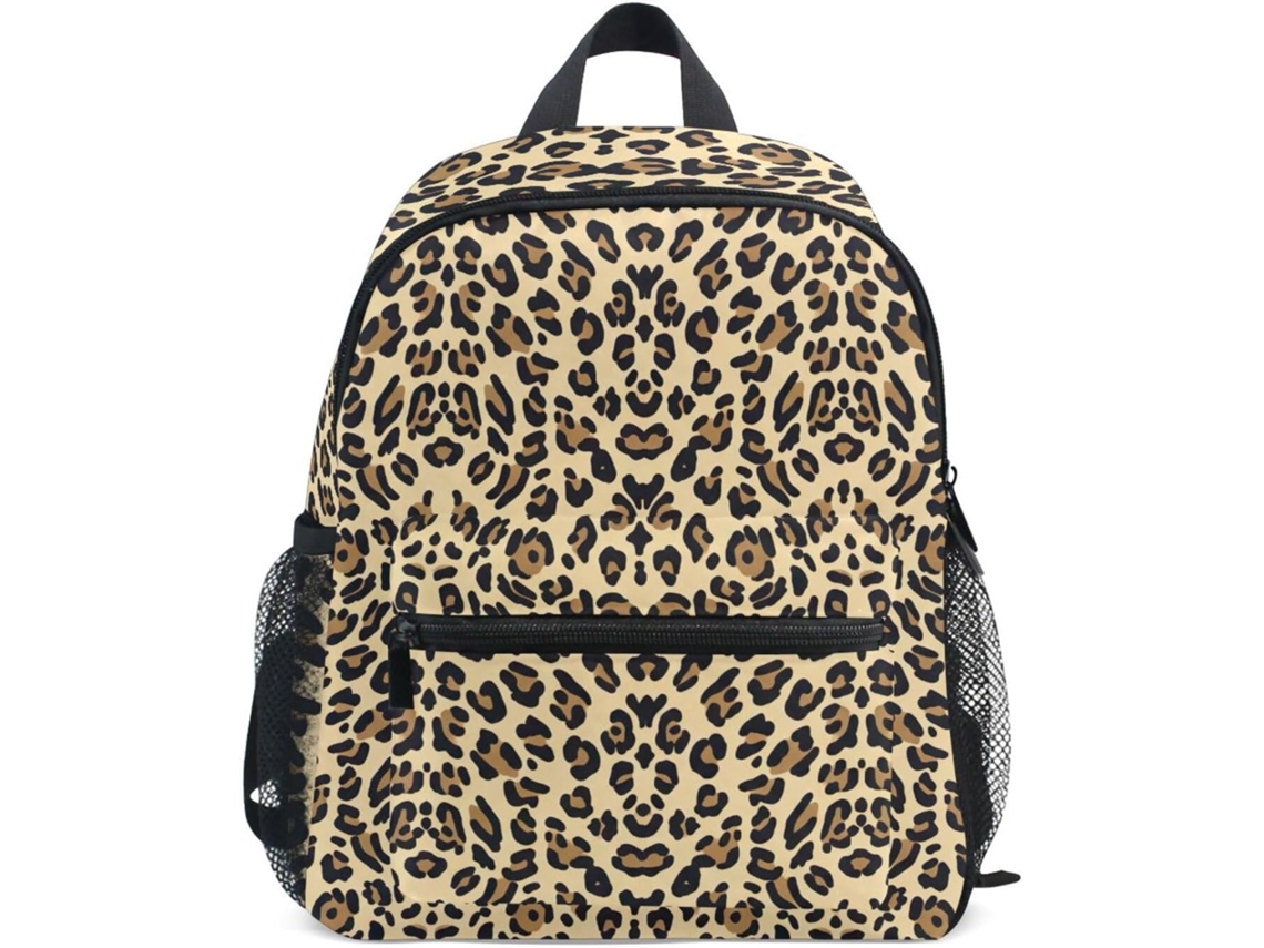 Mochila Com Estampa Leopardo Para Meninas, Nome, Mini Mochilas Meninos Leopardo, 6 8 Anos, Fofas