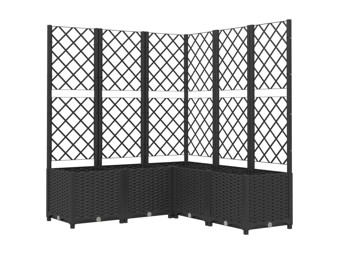 Garden Planter, Garden Planters Vidaxl Preto Polipropileno (120 X 120 X 136 Cm)