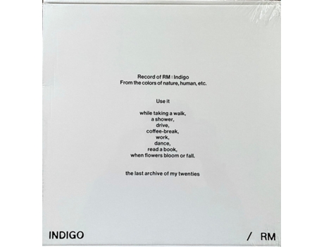 Rm Indigo Vinil Transparente Salpicado De Azul Bighit Music