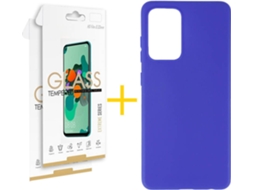 Kit Capa e 2 Películas Samsung Galaxy A52s SKYHE Liso (Azul)