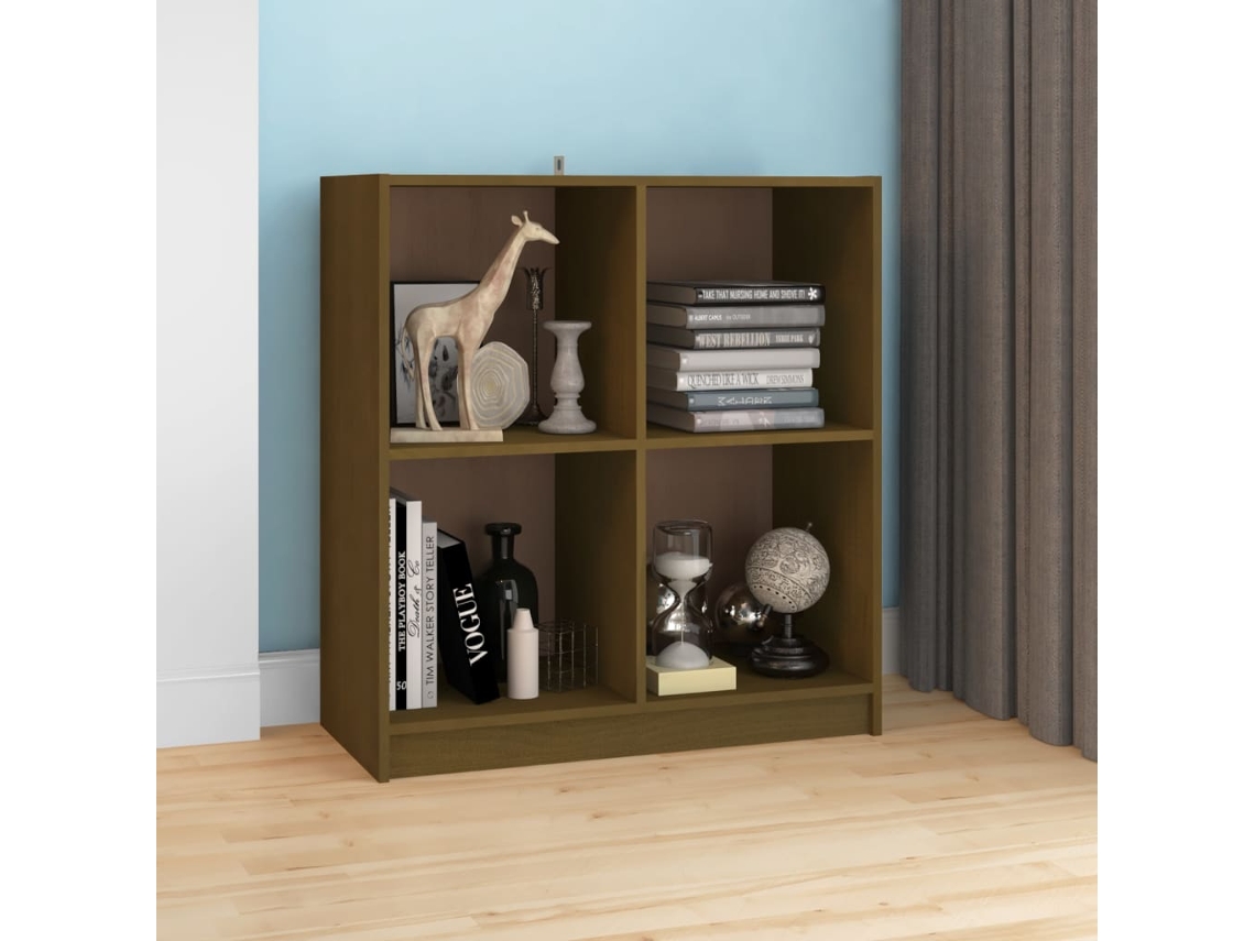 Vidaxl Aparador Pinho Maciço 70x33x76 Cm Castanho Mel
