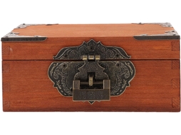 Caixa De Madeira Retrô Nuobesty Com Cadeado, Pequena Caixa De Joias Para Mesa E Presente.