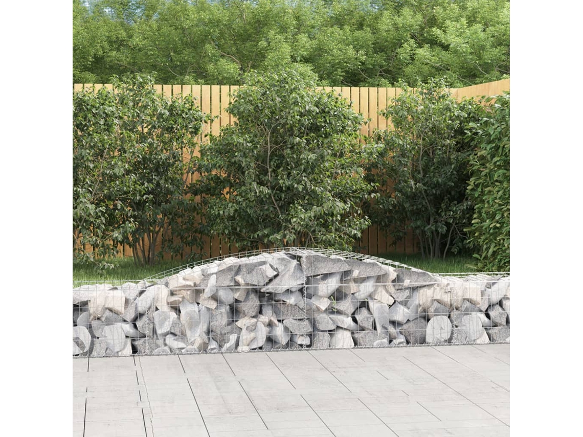 Vidaxl Cestos Gabião Arqueados 10 Pcs 400x50x40/60cm Ferro Galvanizado