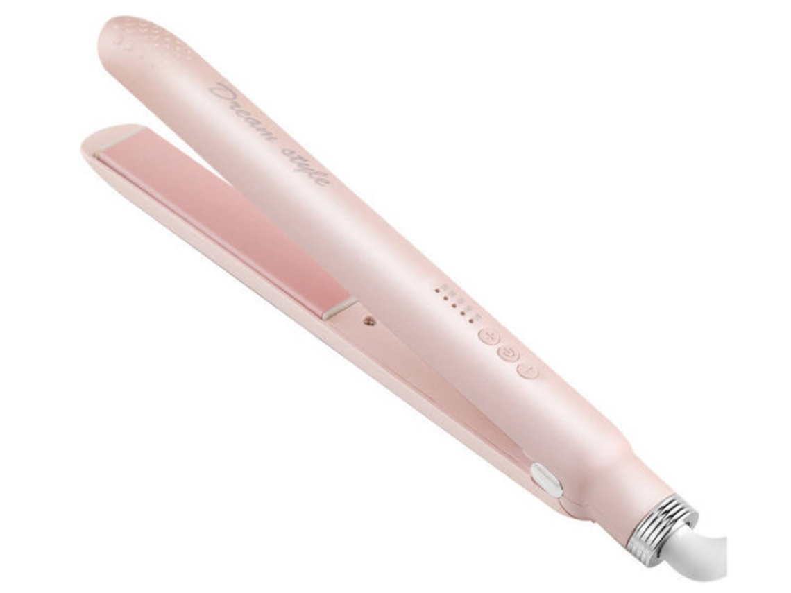 Alisador de Cabelo Alisador de Cabelo Turmalina Dois em Um Profissional e Ferro de Ondularcor de Rosa Bisbisous AUJEZON