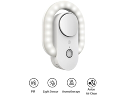 Purificador de ar inteligente Brilvibera com sensor duplo e luz noturna de íons negativos sensível ao toque (G)