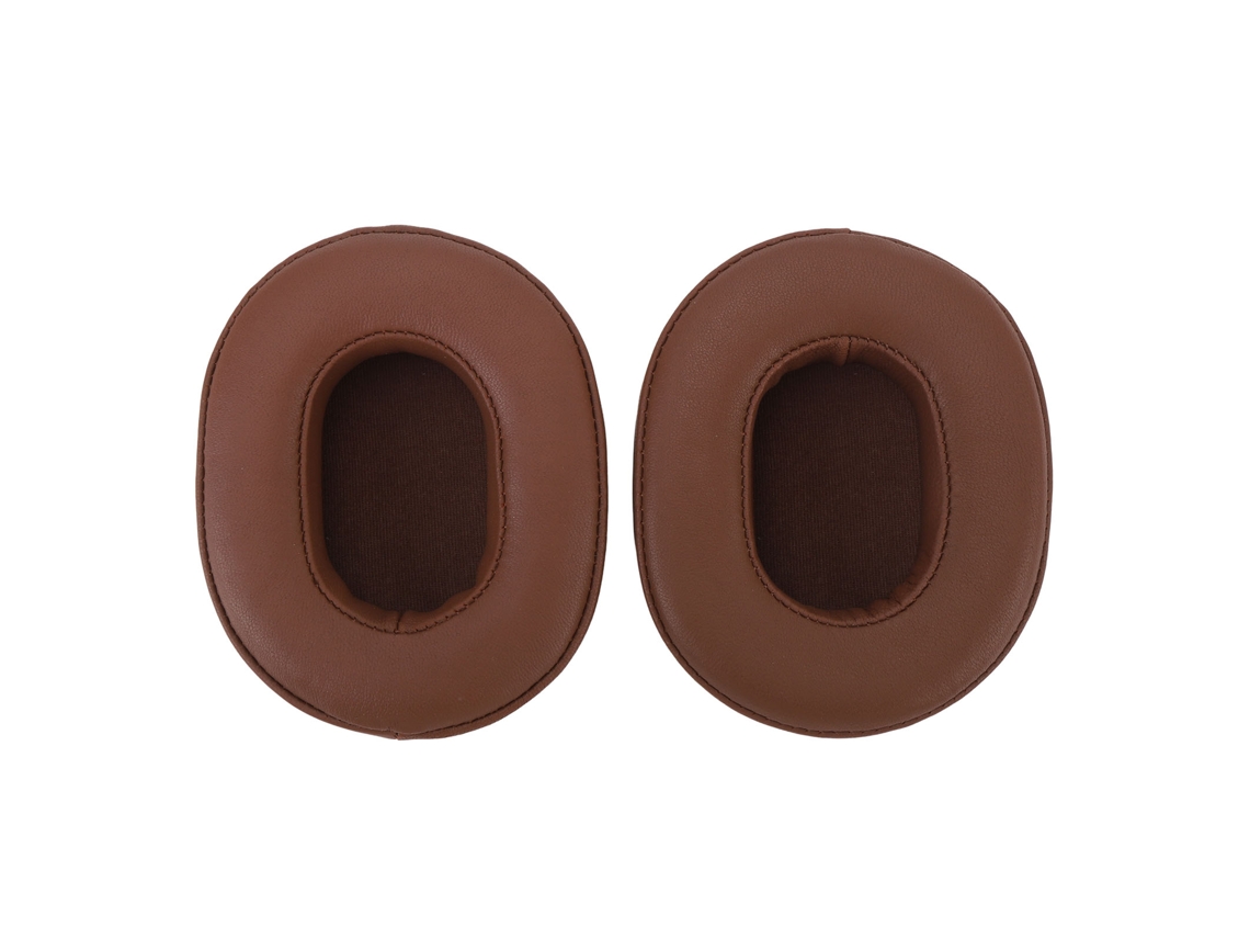 Capacete Orelha Couro De Carneiro Espuma Isolamento Ruído Para Fones Ath Msr7 M50x Marrom