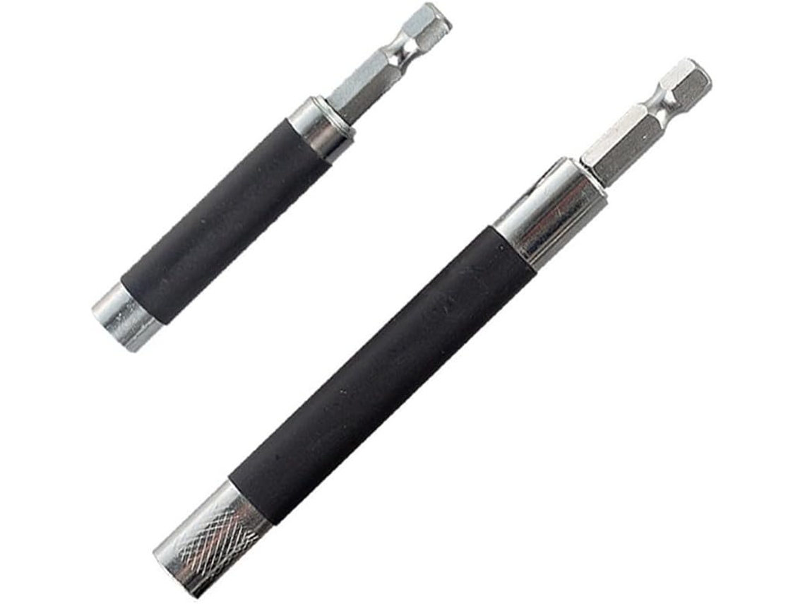 Conjunto De Suporte Para Brocas Barra Extensão Em Aço Carbono, 80/120/140 Mm, Haste 1/4 Polegada