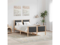 Vidaxl Estrutura Da Cama Cinza Escuro 120 X 200 Cm Tecido