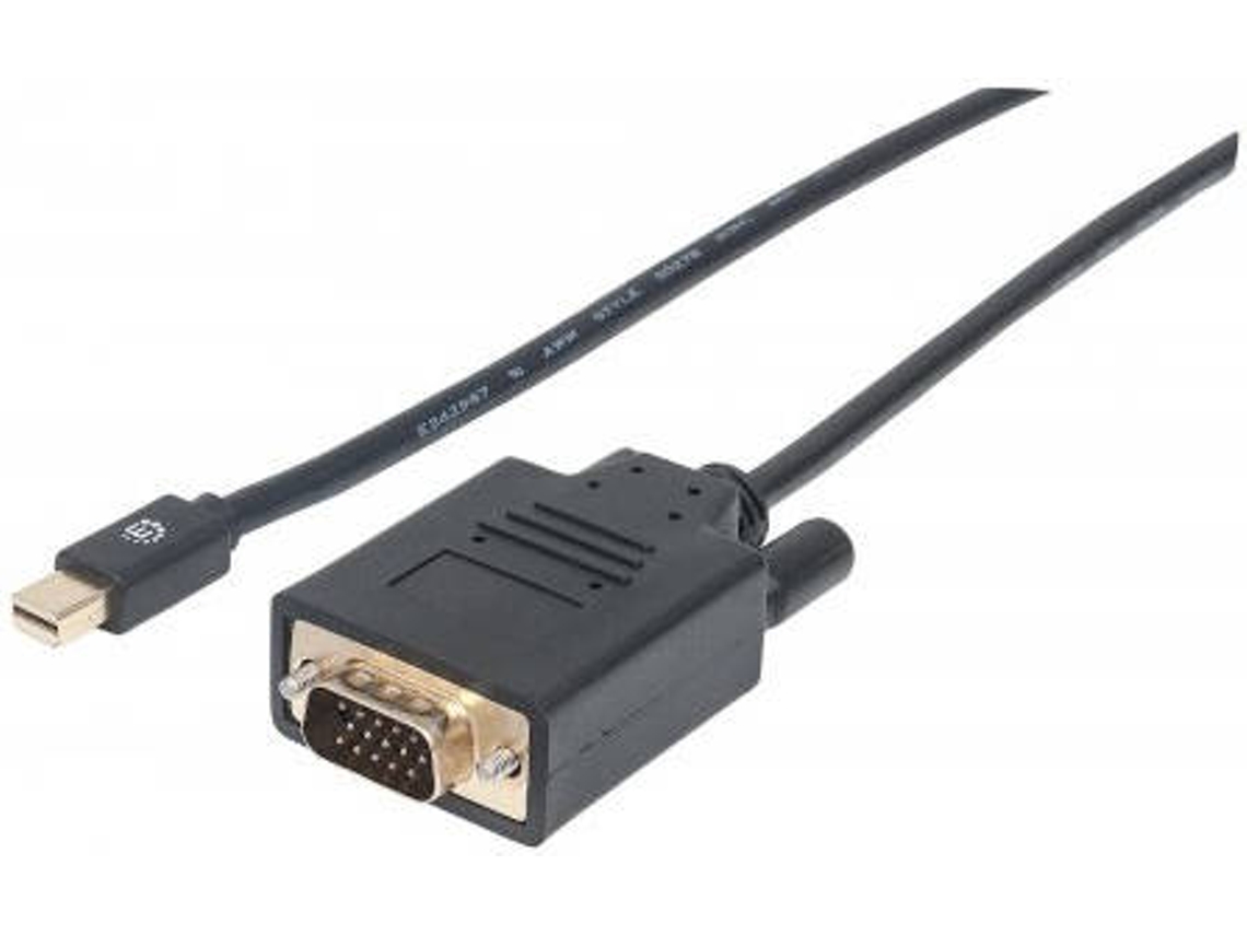 Cabo Adaptador mANHATTAN mini DisplayPort para VGA Preto