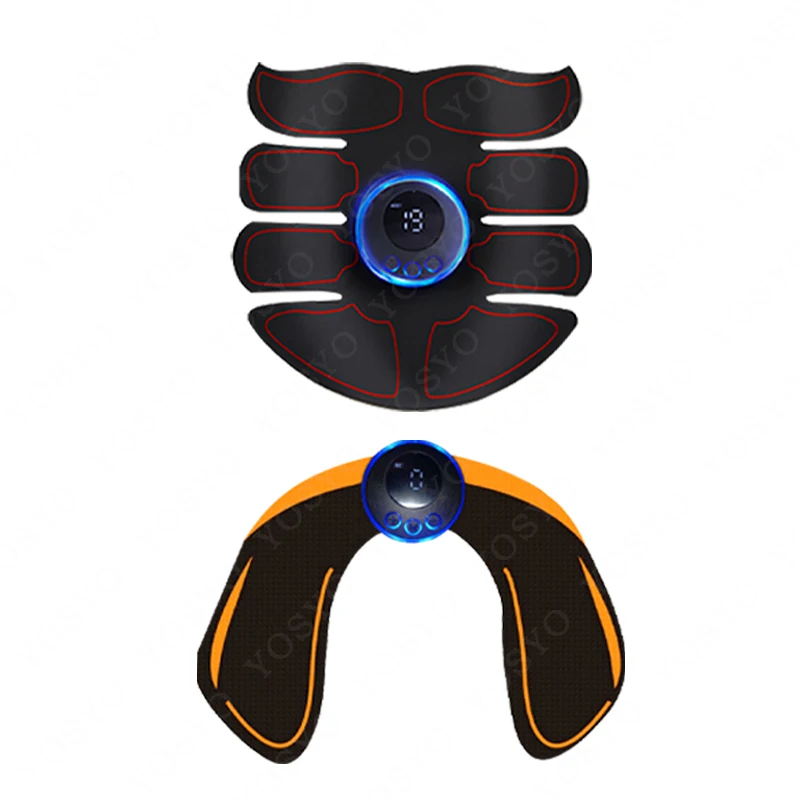 Estimulador Muscular Ems Recarregável, Treinador Inteligente Para Exercícios De Quadril E Abdômen, Massageador Corporal Elétrico Emagrecimento E