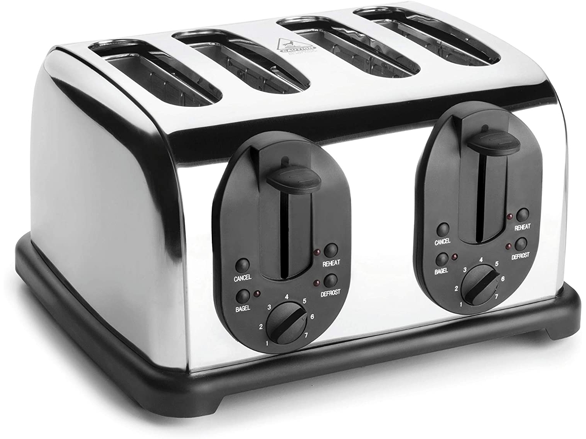 Torradeira 4 Ranhuras 1750W Aço Inoxidável Cinza LACOR