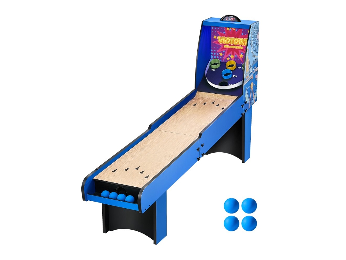 Mesa Arcade 8 Com Marcador Digital, Efeitos Sonoros E 4 Bolas Para Diversão Em Família Tekmaquinas