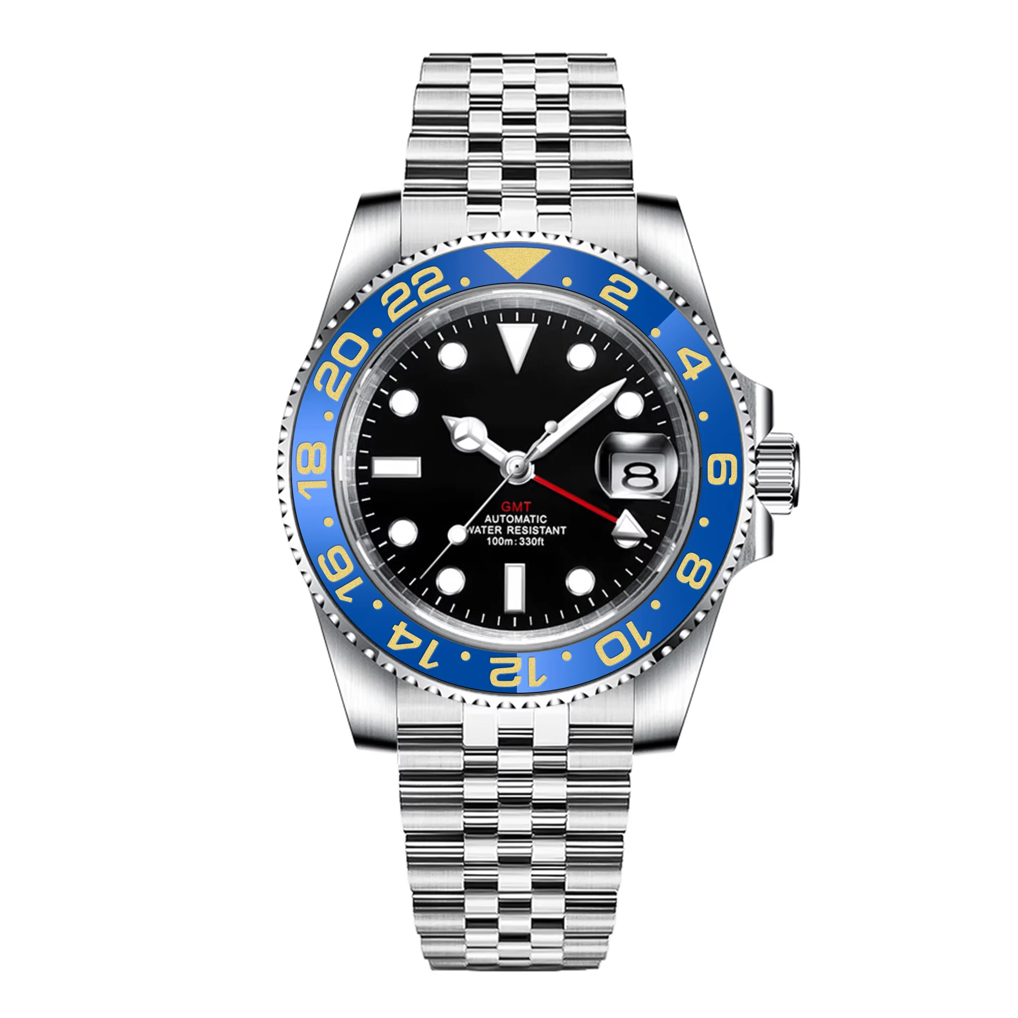 Relógio Masculino Automático Mecânico De 40 Mm (azul), Cristal De Safira.