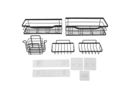 Prateleiras de Chuveiro Adesivas Multifuncionais Aço Rustproof S/MARCA