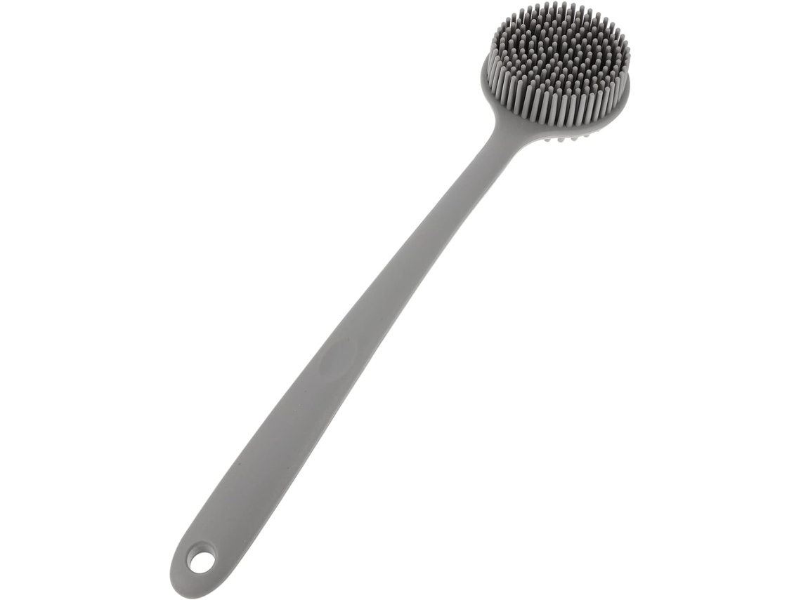Lurelia Acessório De Duche Com Escova De Silicone Para Banho, Cabo Longo, Com Argola E Massagem Suave, Uso Diário Prático