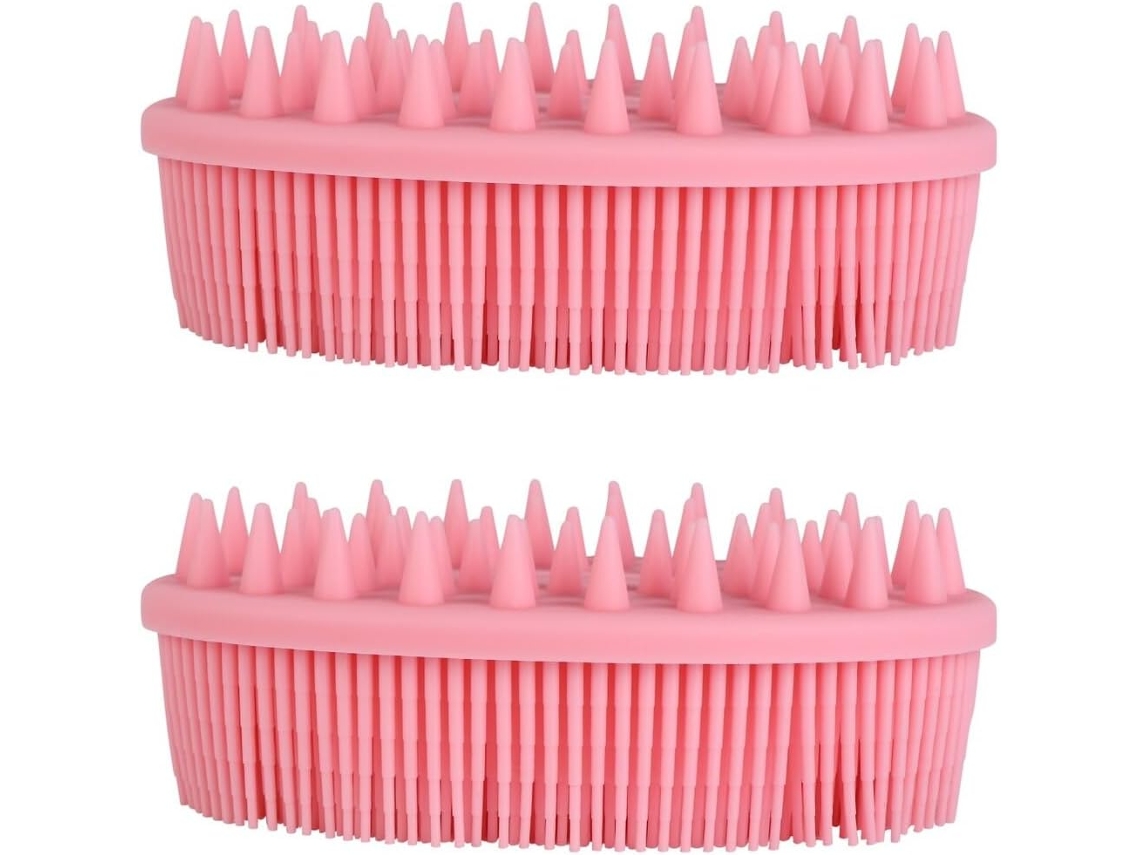 Conjunto De 2 Escovas Massagem Para Banho Homoyoyo, Escova De Limpeza Manual Com Esponja