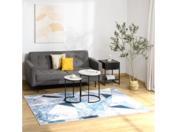 Tapete Geométrico Multicor Antiderrapante 230x160cm, Ideal para Sala de Estar, Dormitório, Escritório e Estúdio Design Moderno